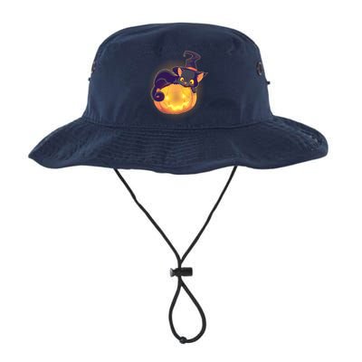 Cute Halloween Glowing Pumpkin Jackolantern Witch Cat Legacy Cool Fit Booney Bucket Hat