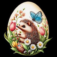 Cute Hedgehog - Giant Easter Egg Surprise Happy Easter Day Bucket Hat