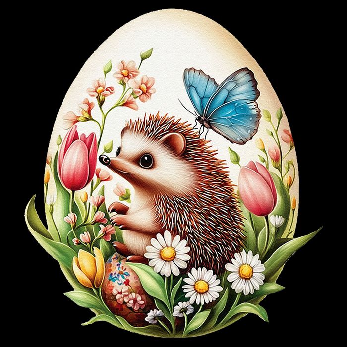 Cute Hedgehog - Giant Easter Egg Surprise Happy Easter Day Bucket Hat