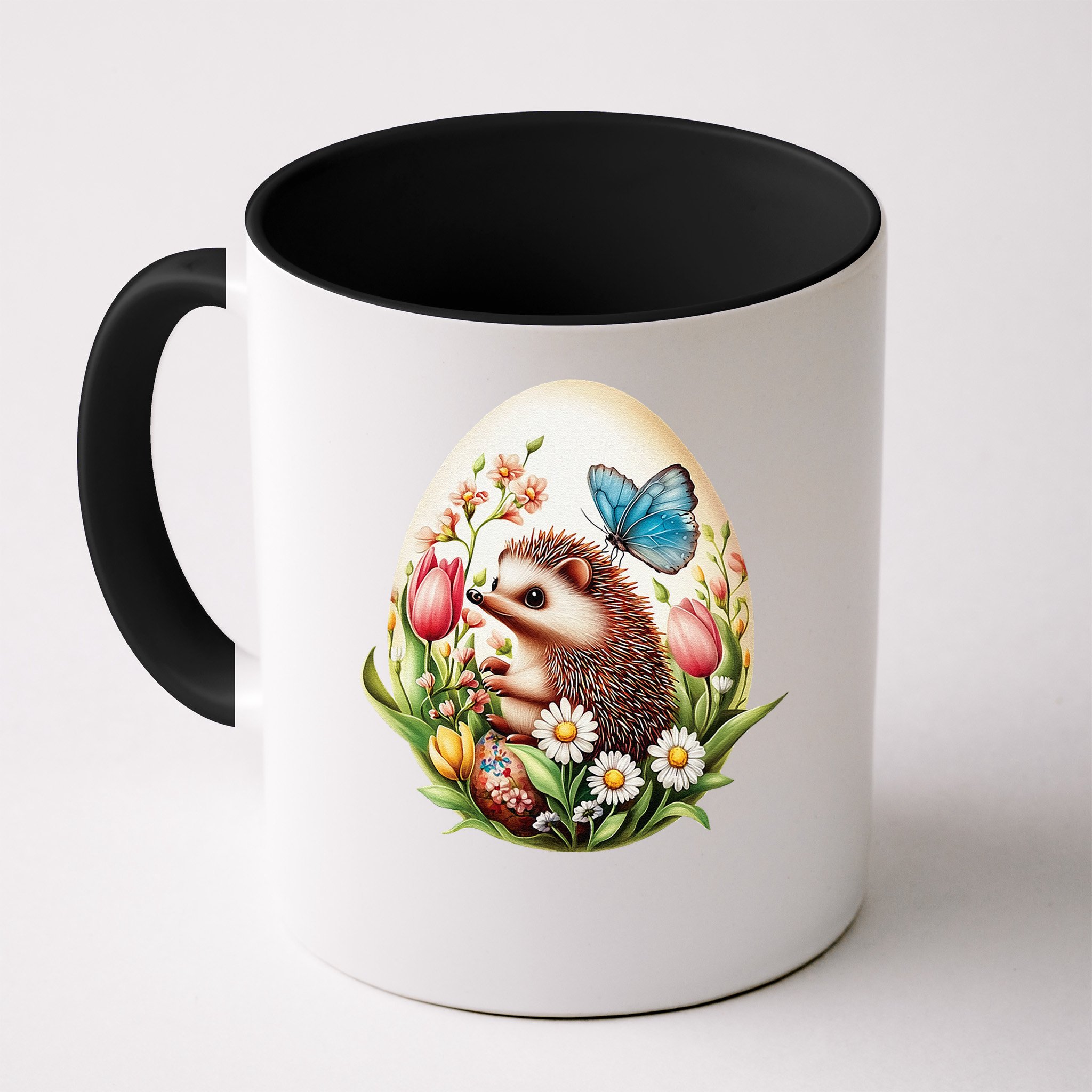Cute Hedgehog - Giant Easter Egg Surprise Happy Easter Day Mug
