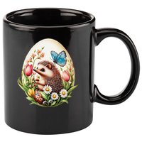 Cute Hedgehog - Giant Easter Egg Surprise Happy Easter Day 11oz C Handle Ceramic Mug