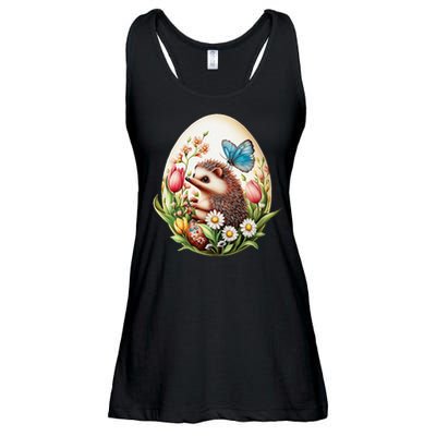 Cute Hedgehog - Giant Easter Egg Surprise Happy Easter Day Ladies Essential Flowy Tank