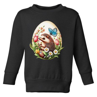 Cute Hedgehog - Giant Easter Egg Surprise Happy Easter Day Toddler Sweatshirt