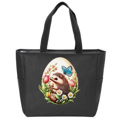 Cute Hedgehog - Giant Easter Egg Surprise Happy Easter Day Zip Tote Bag