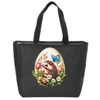 Cute Hedgehog - Giant Easter Egg Surprise Happy Easter Day Zip Tote Bag