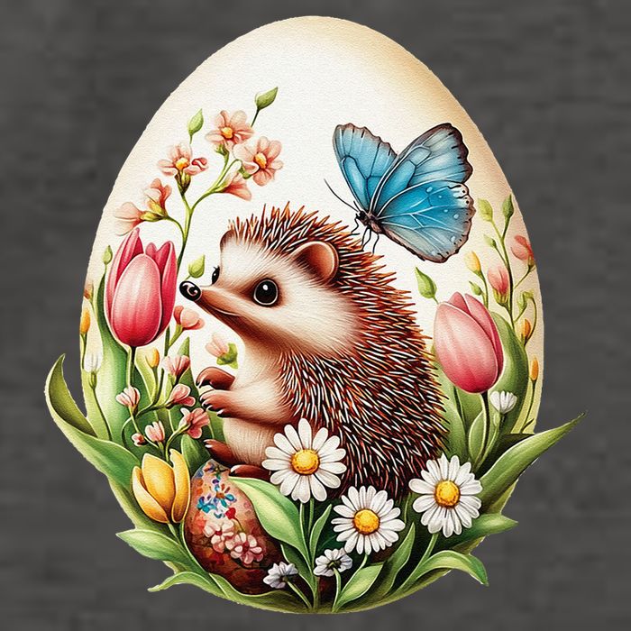 Cute Hedgehog - Giant Easter Egg Surprise Happy Easter Day Vector Backpack