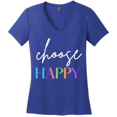 Choose Happy Gift Women's V-Neck T-Shirt
