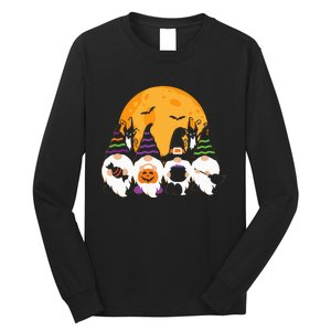 Cute Halloween Gnome Spooky Gardening Trick Or Treat Long Sleeve Shirt