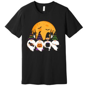 Cute Halloween Gnome Spooky Gardening Trick Or Treat Premium T-Shirt