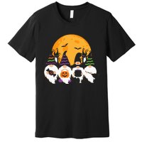 Cute Halloween Gnome Spooky Gardening Trick Or Treat Premium T-Shirt