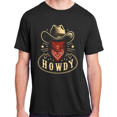 Cowboy Hat Howdy Western Rodeo Adult ChromaSoft Performance T-Shirt