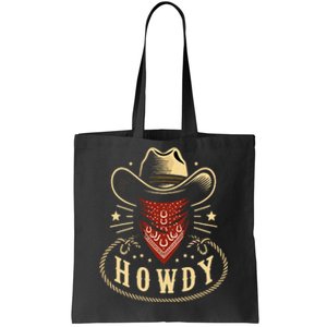 Cowboy Hat Howdy Western Rodeo Tote Bag