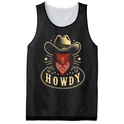 Cowboy Hat Howdy Western Rodeo Mesh Reversible Basketball Jersey Tank