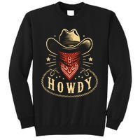 Cowboy Hat Howdy Western Rodeo Tall Sweatshirt