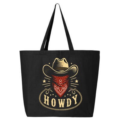 Cowboy Hat Howdy Western Rodeo 25L Jumbo Tote