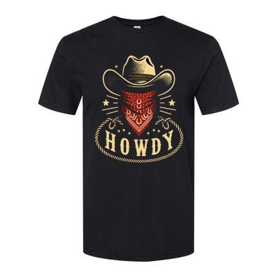 Cowboy Hat Howdy Western Rodeo Softstyle CVC T-Shirt