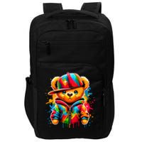 Colorful Hip Hop Teddy Bear Rap Music Impact Tech Backpack