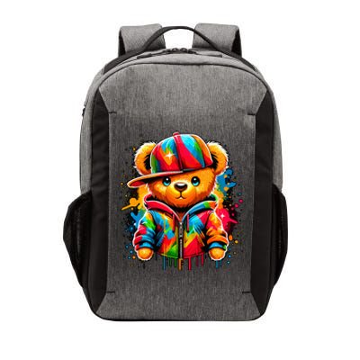 Colorful Hip Hop Teddy Bear Rap Music Vector Backpack