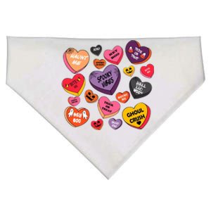 Candy Hearts Halloween Retro Halloween USA-Made Doggie Bandana