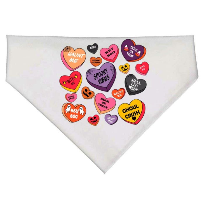 Candy Hearts Halloween Retro Halloween USA-Made Doggie Bandana