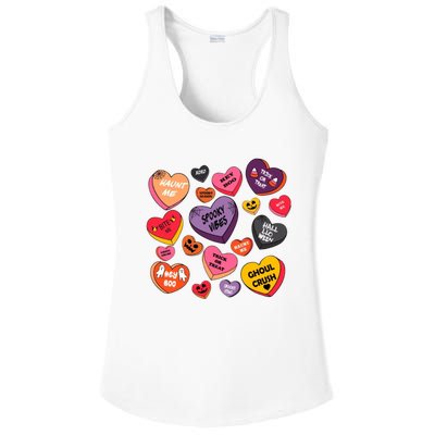 Candy Hearts Halloween Retro Halloween Ladies PosiCharge Competitor Racerback Tank