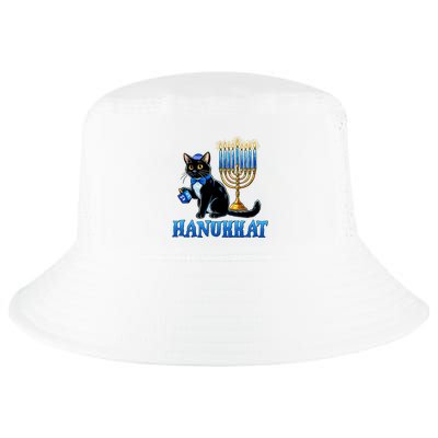 Cute Happy Hanukkah Hanukkat Jewish Cat Menorah Chanukah Cool Comfort Performance Bucket Hat