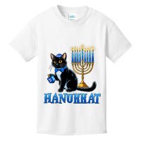 Cute Happy Hanukkah Hanukkat Jewish Cat Menorah Chanukah Kids T-Shirt