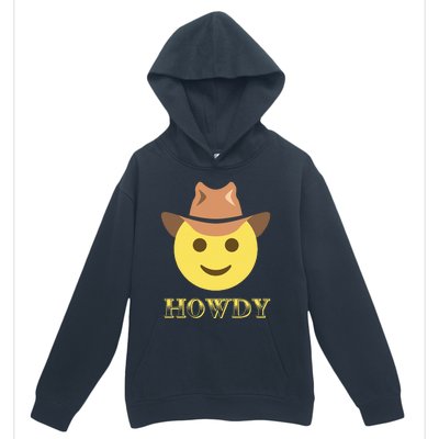 Cowboy Howdy Hat Emoticon Face Yeehaw For Cowboy Lover Urban Pullover Hoodie