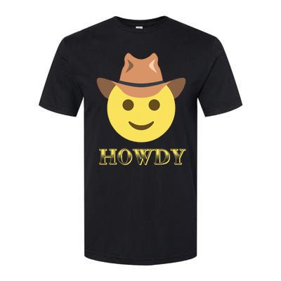 Cowboy Howdy Hat Emoticon Face Yeehaw For Cowboy Lover Softstyle CVC T-Shirt