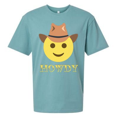 Cowboy Howdy Hat Emoticon Face Yeehaw For Cowboy Lover Sueded Cloud Jersey T-Shirt