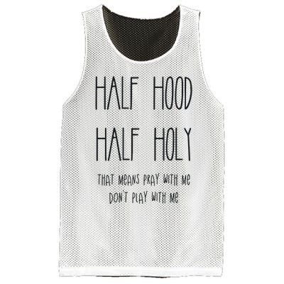 Christian Half Hood Half Holy Mesh Reversible Basketball Jersey Tank