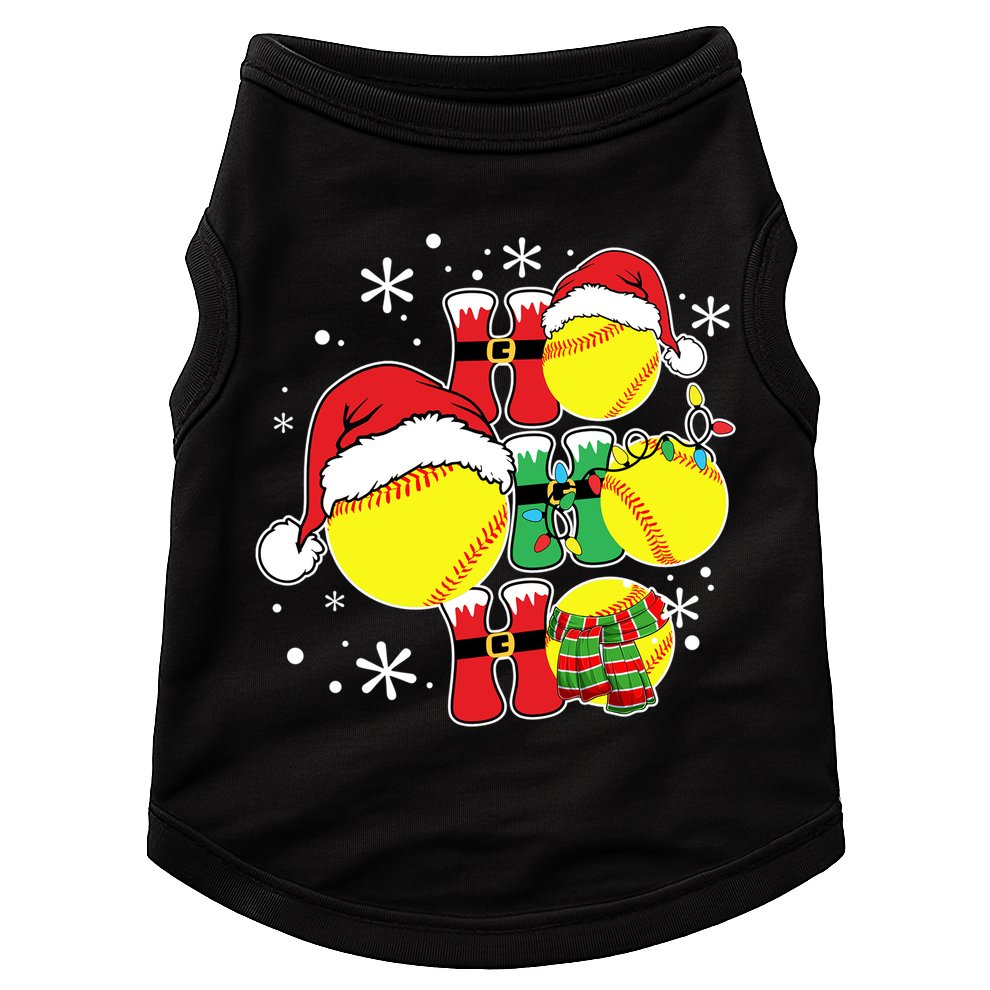 Christmas Ho Ho Ho Santa Softball Pajama Great Gift Doggie Tank