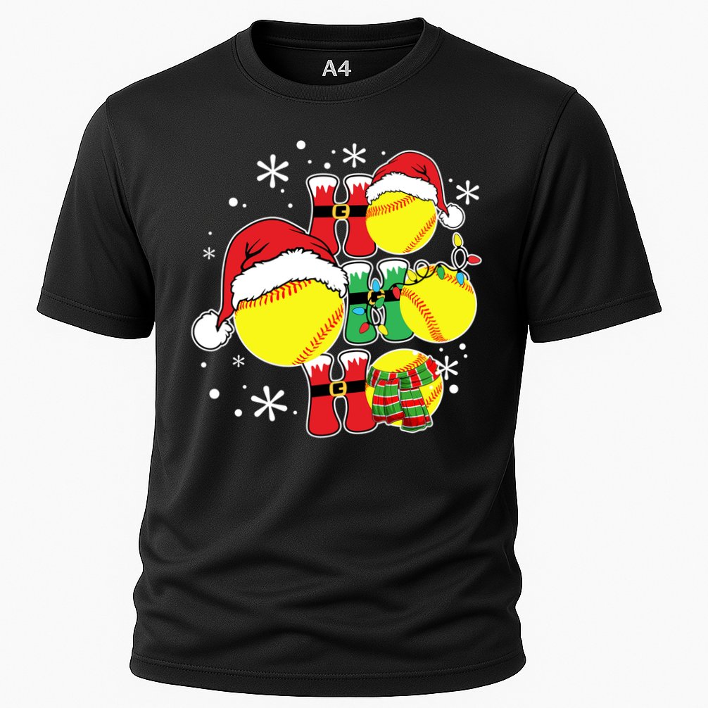 Christmas Ho Ho Ho Santa Softball Pajama Great Gift Cooling Performance Crew T-Shirt