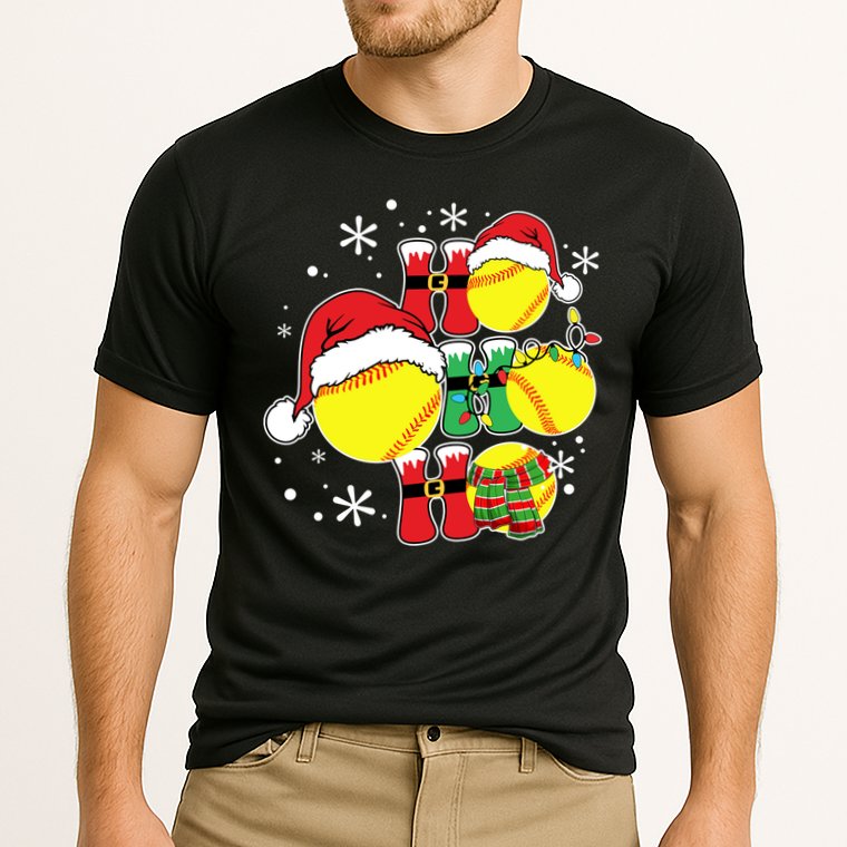 Christmas Ho Ho Ho Santa Softball Pajama Great Gift Cooling Performance Crew T-Shirt