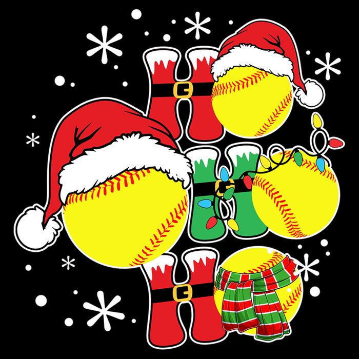 Christmas Ho Ho Ho Santa Softball Pajama Great Gift Cooling Performance Crew T-Shirt