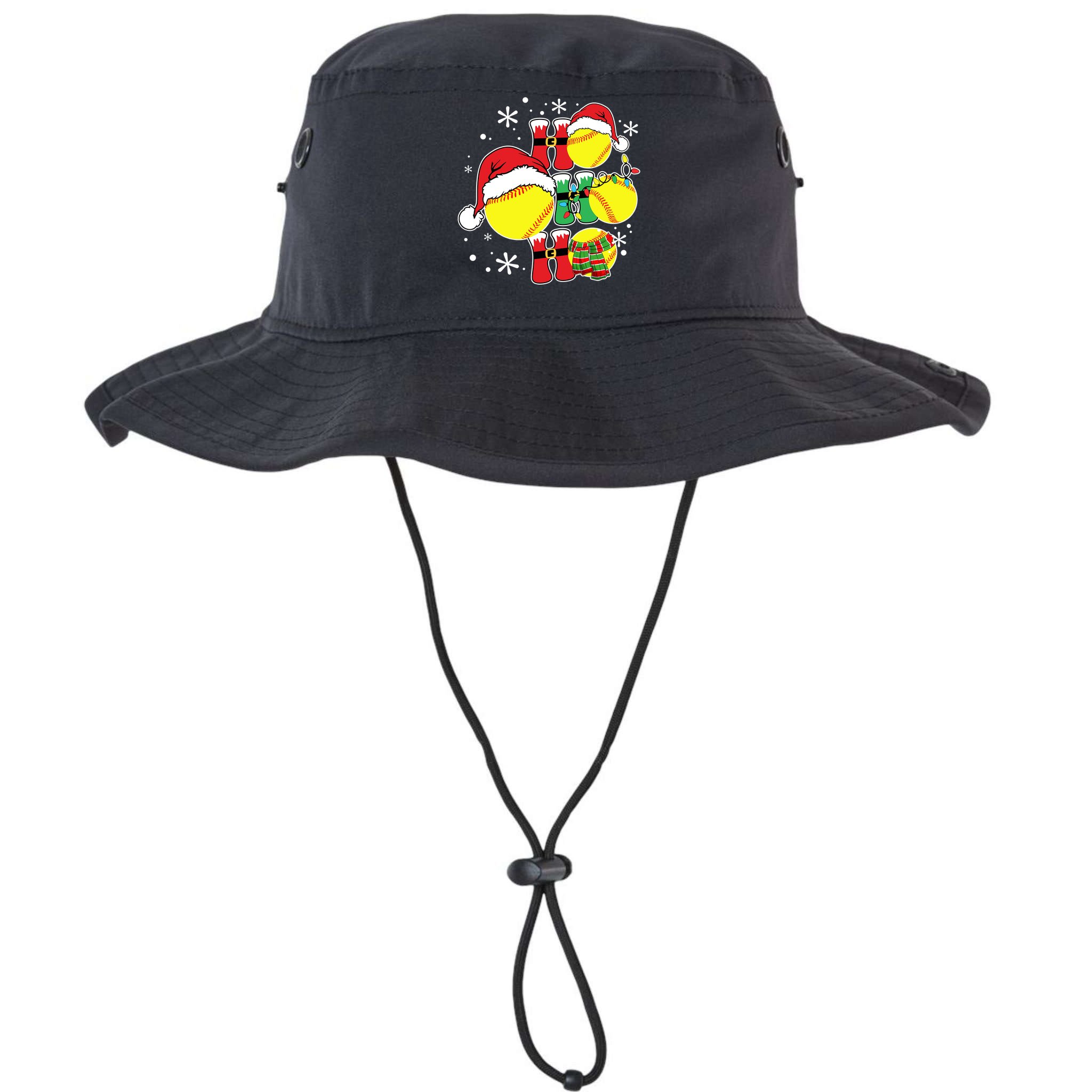 Christmas Ho Ho Ho Santa Softball Pajama Great Gift Bucket Hat