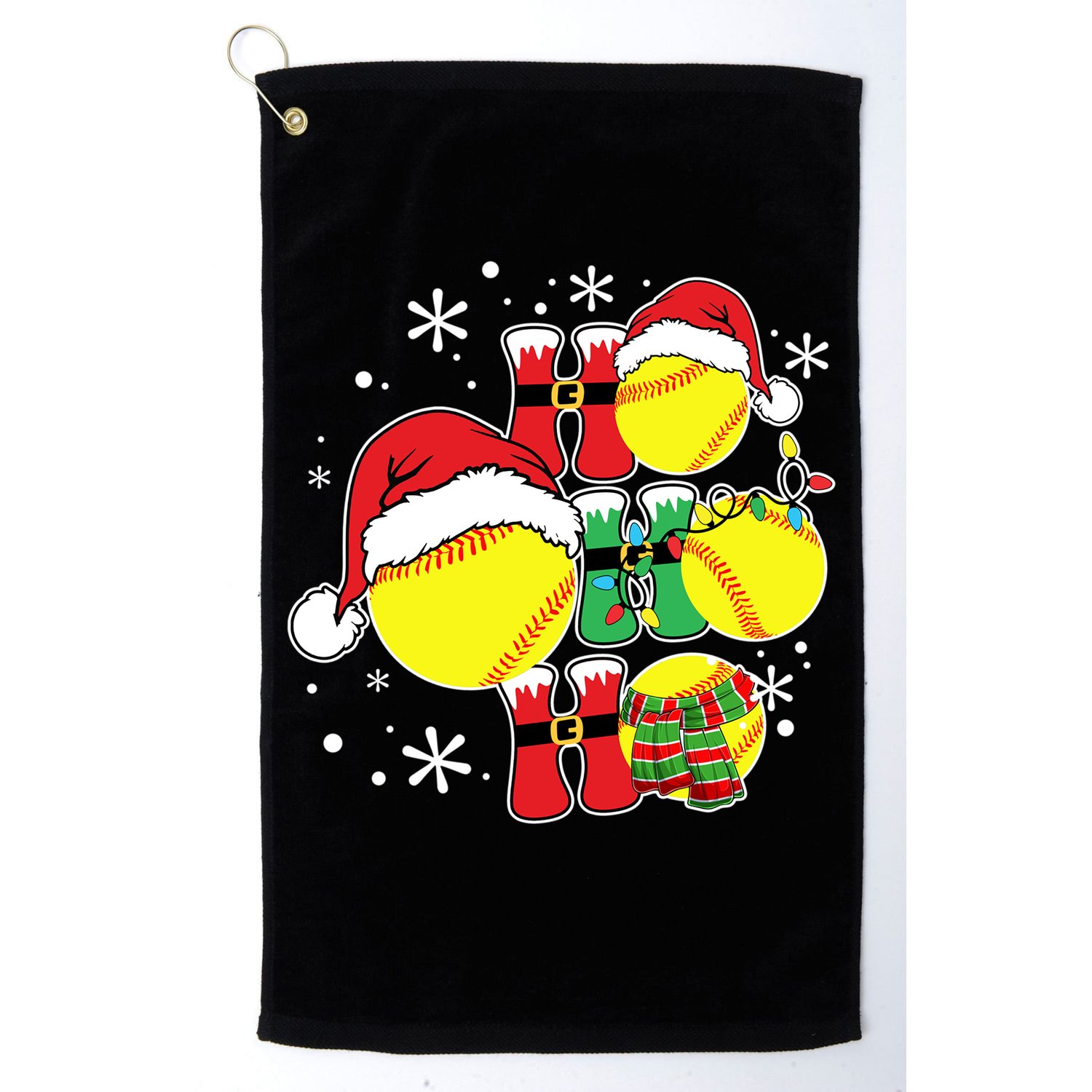 Christmas Ho Ho Ho Santa Softball Pajama Great Gift Golf Towel