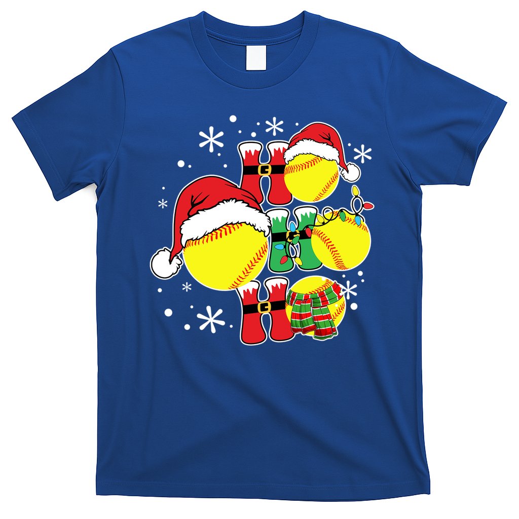 Christmas Ho Ho Ho Santa Softball Pajama Great Gift T-Shirt