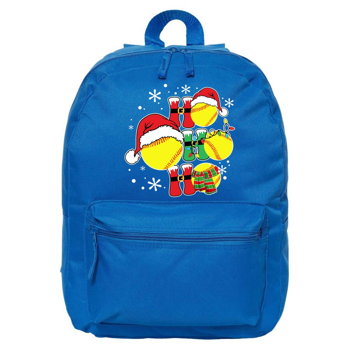 Christmas Ho Ho Ho Santa Softball Pajama Great Gift 16 in Basic Backpack