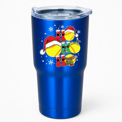 Christmas Ho Ho Ho Santa Softball Pajama Great Gift Tumbler
