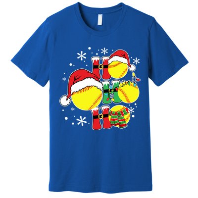 Christmas Ho Ho Ho Santa Softball Pajama Great Gift Premium T-Shirt