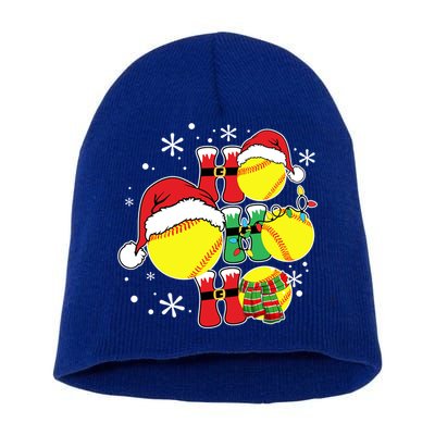 Christmas Ho Ho Ho Santa Softball Pajama Great Gift Short Acrylic Beanie