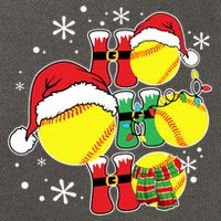Christmas Ho Ho Ho Santa Softball Pajama Great Gift Cotton Canvas Backpack