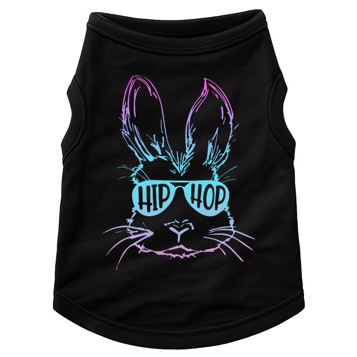 Cool Hip Hop Happy Easter Bunny Face With Sunglasses Doggie Tank