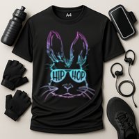 Cool Hip Hop Happy Easter Bunny Face With Sunglasses Performance Shirt