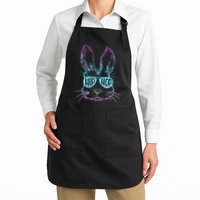 Cool Hip Hop Happy Easter Bunny Face With Sunglasses Apron
