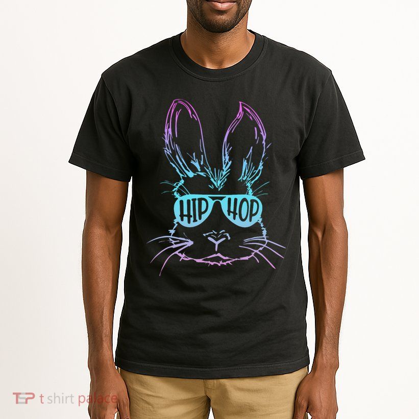Cool Hip Hop Happy Easter Bunny Face With Sunglasses Tall T-Shirt