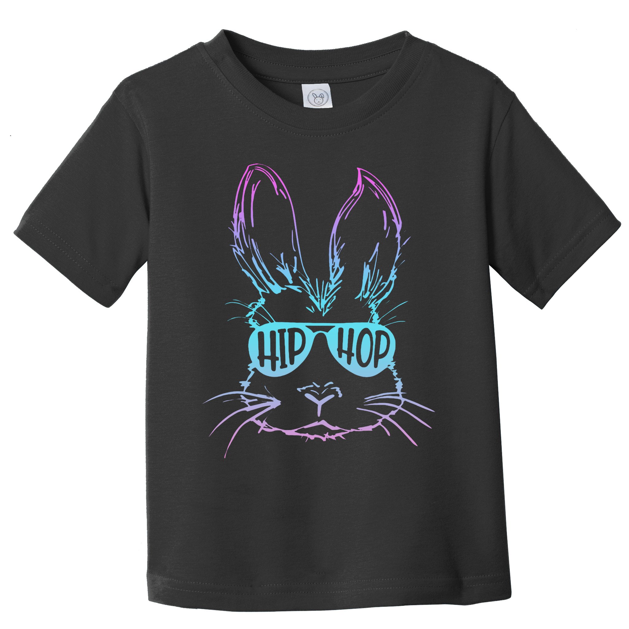 Cool Hip Hop Happy Easter Bunny Face With Sunglasses Toddler T-Shirt
