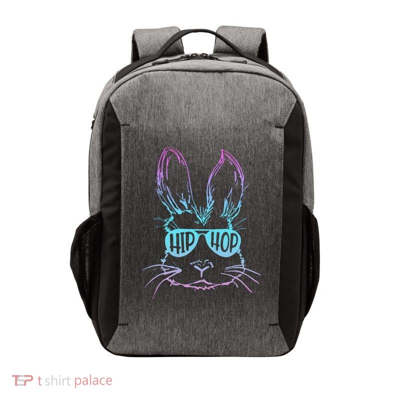 Cool Hip Hop Happy Easter Bunny Face With Sunglasses Vector Backpack