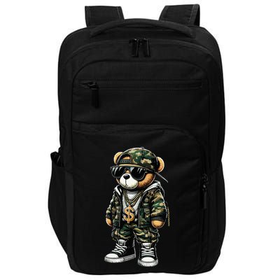 Camo Hip Hop Teddy Bear Camouflage Impact Tech Backpack